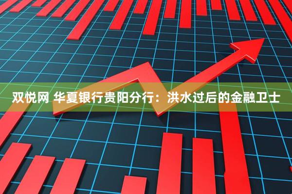 双悦网 华夏银行贵阳分行：洪水过后的金融卫士